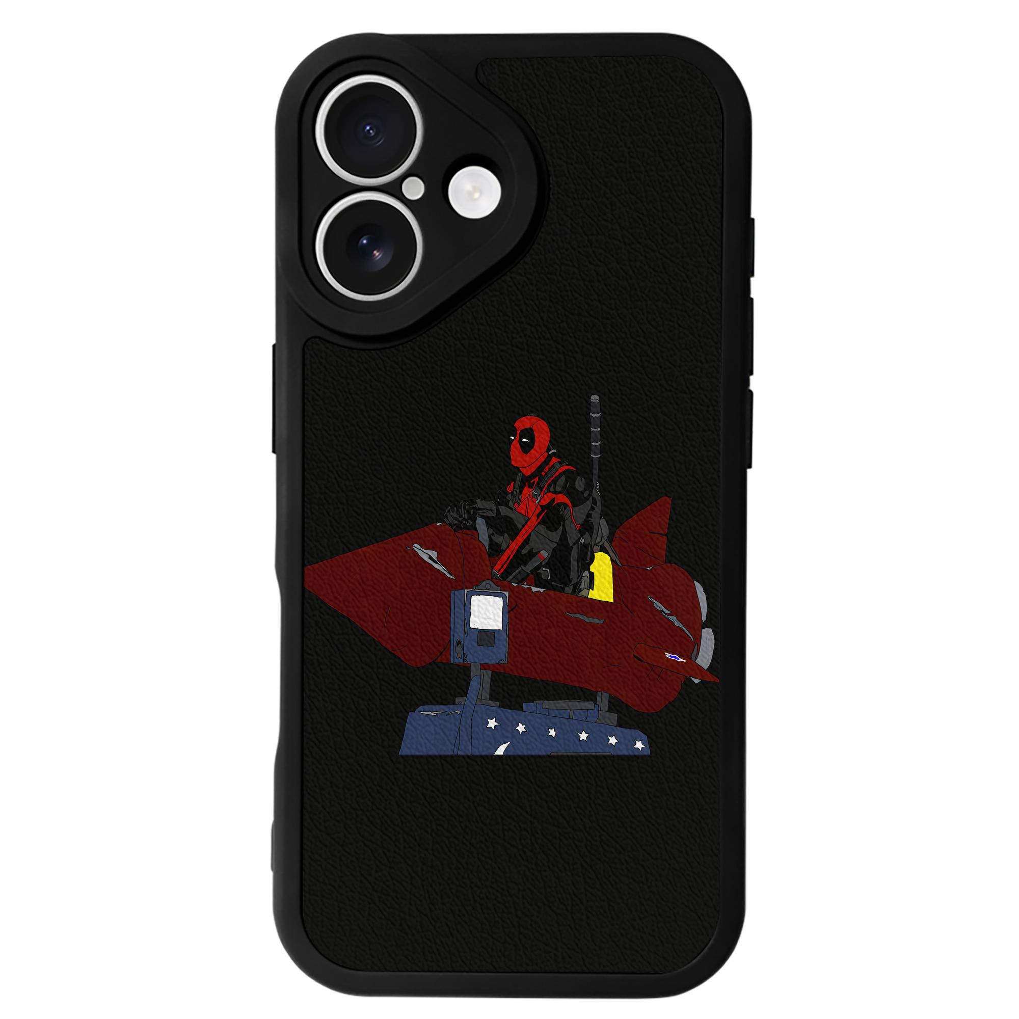 （画像用） Deadpool デッドプール 【iPhone 16シリーズ対応】シリコンスマホケース（レザー調） 材質：シリコン